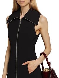 Bonded Crepe Fit & Flare Minidress