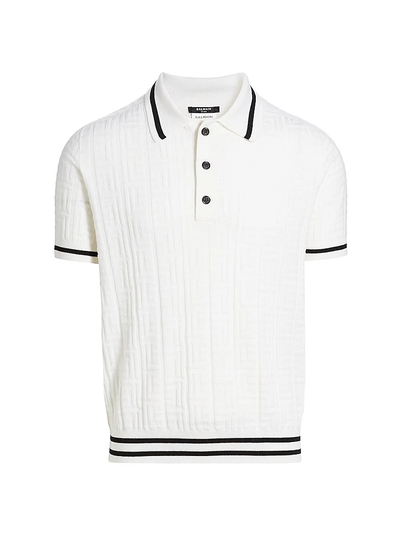 Monogram Wool Polo Shirt