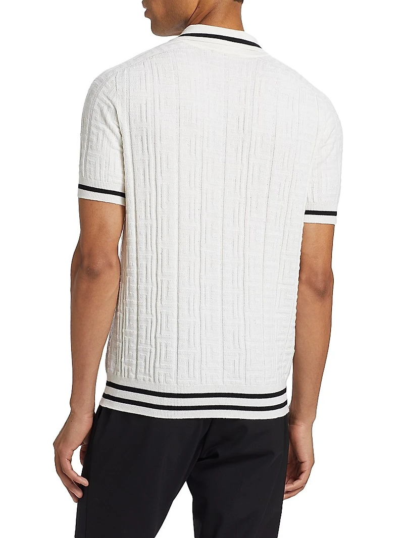 Monogram Wool Polo Shirt
