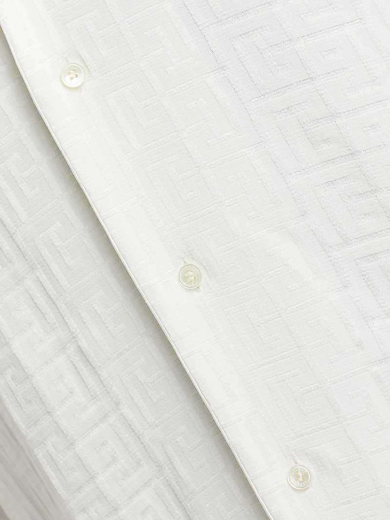 Monogram Jacquard Button-Front Shirt