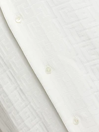 Monogram Jacquard Button-Front Shirt