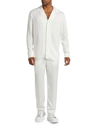 Monogram Jacquard Button-Front Shirt