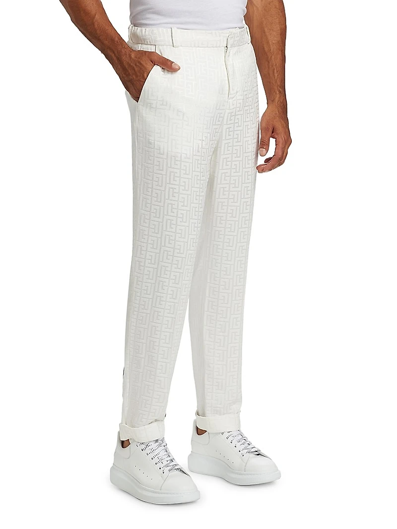 Monogram Jacquard Trousers