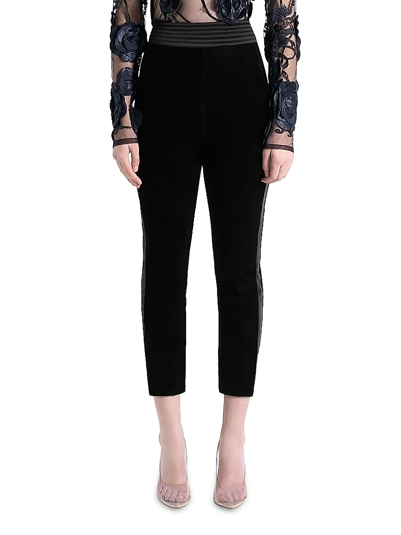 More Human Than Human Velvet Straight-Leg Pants