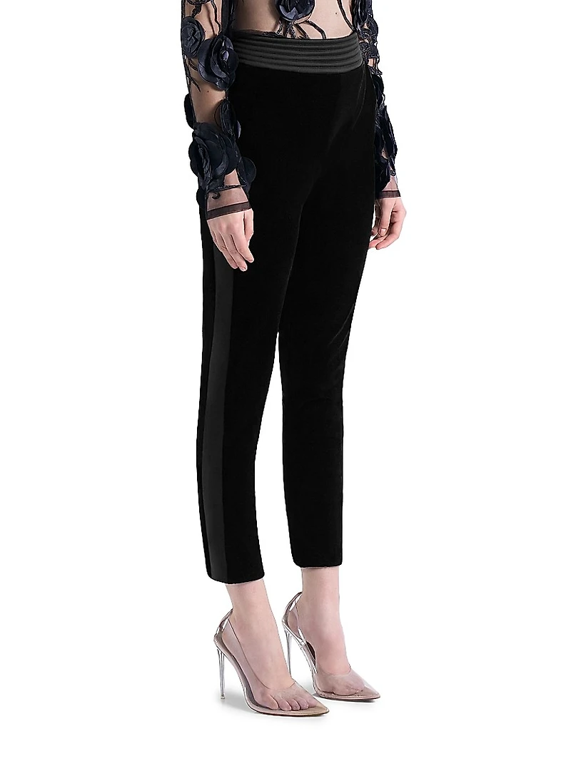 More Human Than Human Velvet Straight-Leg Pants