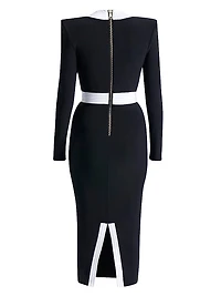 The Heiress Jersey V-Neck Midi-Dress
