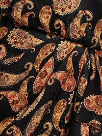 Isa Paisley Draped Minidress