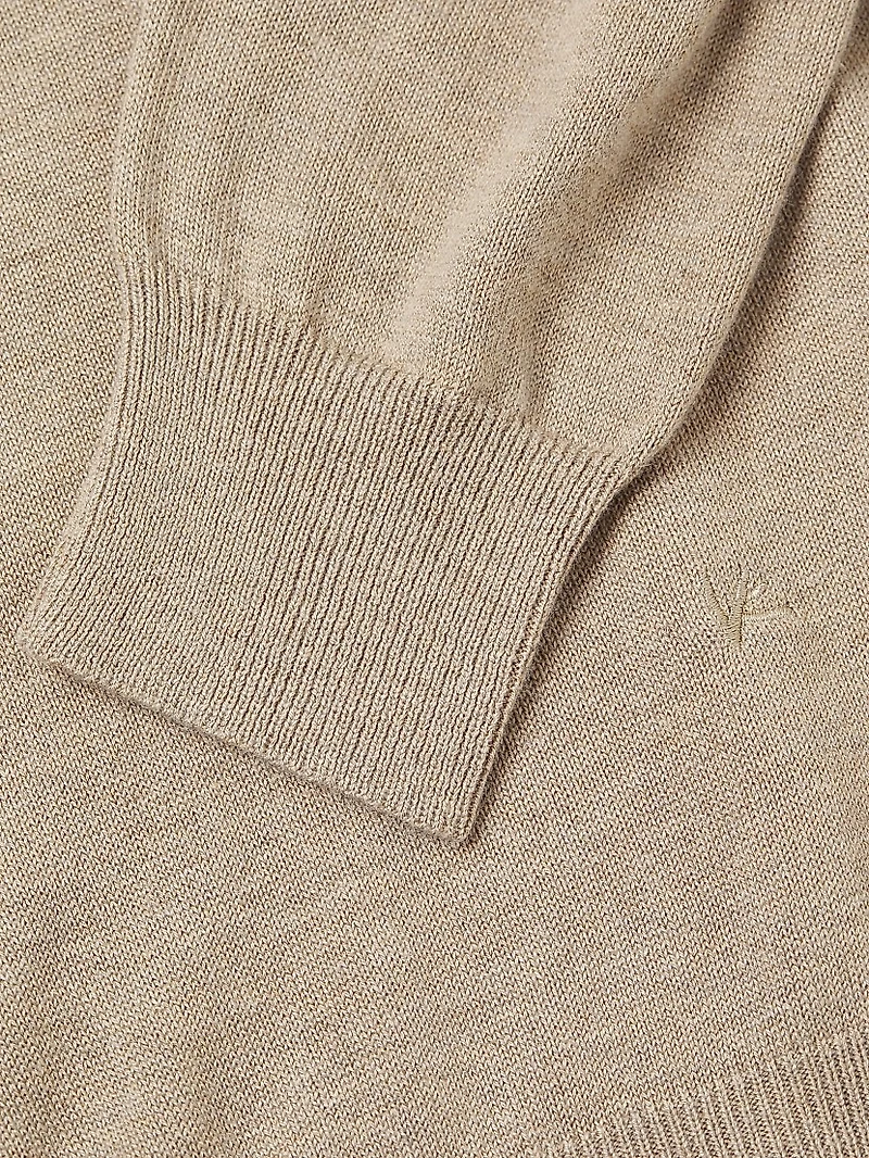 Basic Silk-Cashmere Turtleneck Top