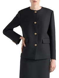 Single Breasted Tricotine Jacket