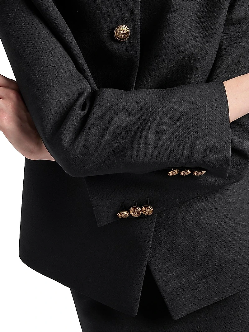 Single Breasted Tricotine Jacket