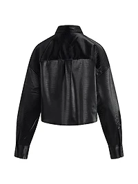 The Crop Ex-Boyfriend Faux Leather Shirt