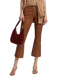 Le Crop Leather Mini Boot Pants