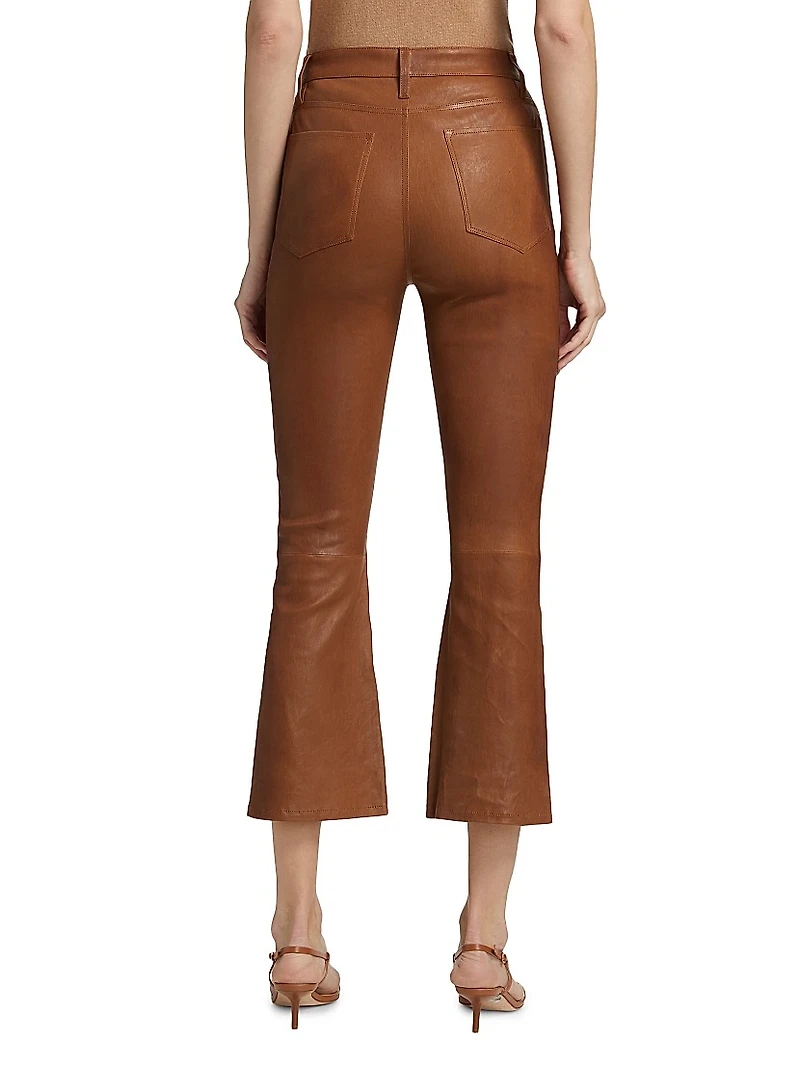 Le Crop Leather Mini Boot Pants