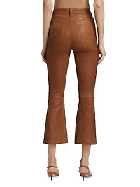 Le Crop Leather Mini Boot Pants