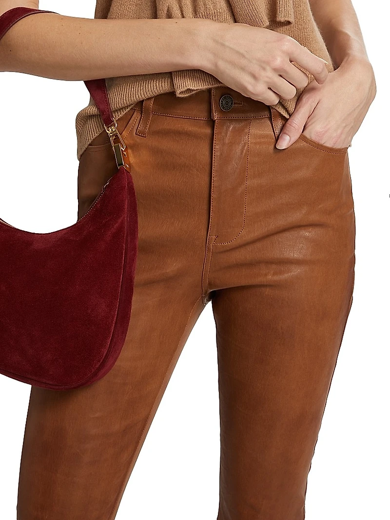 Le Crop Leather Mini Boot Pants