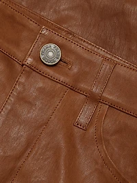 Le Crop Leather Mini Boot Pants