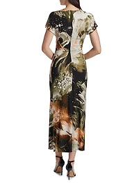 Brushstroke Jersey Maxi-Dress