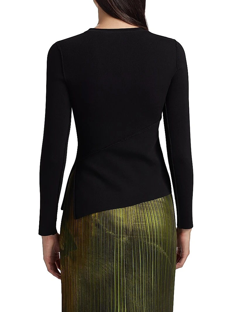 Asymmetric Crewneck Sweater
