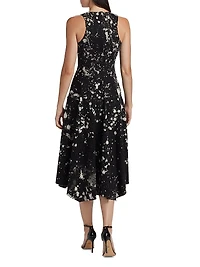 Splatter Cotton Midi-Dress