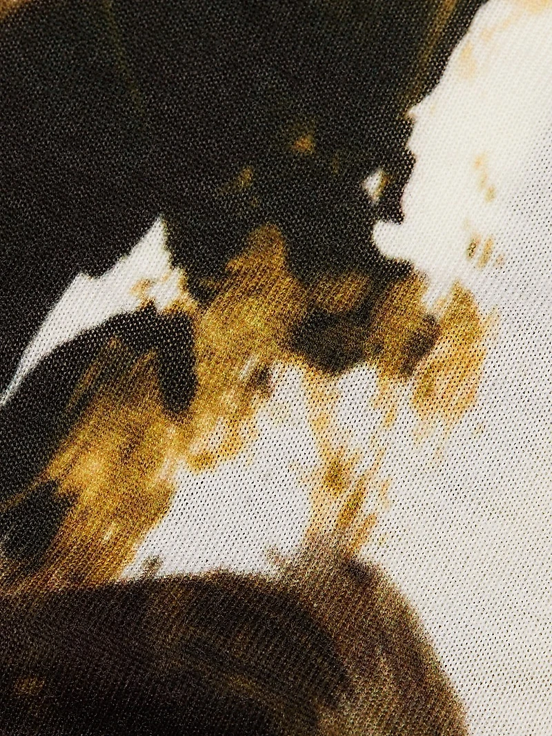 Brushstroke Wool Crewneck Sweater