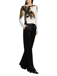 Brushstroke Wool Crewneck Sweater