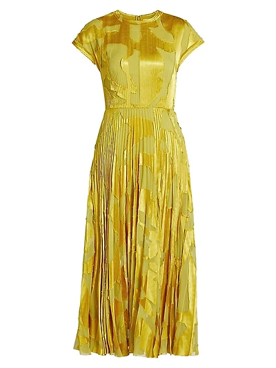 Abstract Fil Coupe Fit-&-Flare Midi-Dress