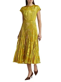 Abstract Fil Coupe Fit-&-Flare Midi-Dress
