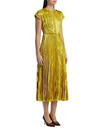 Abstract Fil Coupe Fit-&-Flare Midi-Dress