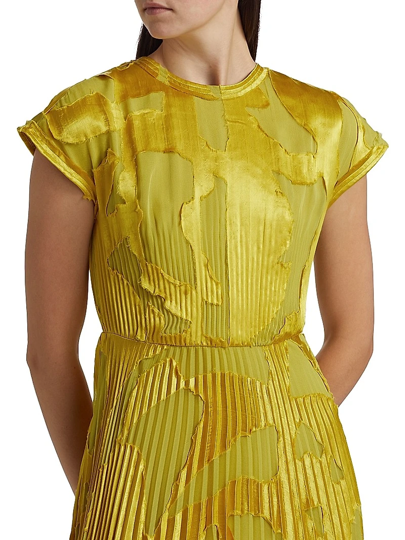 Abstract Fil Coupe Fit-&-Flare Midi-Dress