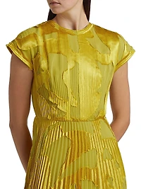 Abstract Fil Coupe Fit-&-Flare Midi-Dress