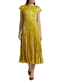 Abstract Fil Coupe Fit-&-Flare Midi-Dress