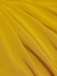 Jersey Gathered Long-Sleeve A-Line Gown