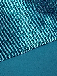 Sequined-Waist Short-Sleeve Gown