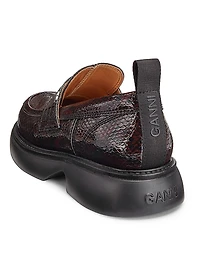 Everyday Snake-Embossed Loafers
