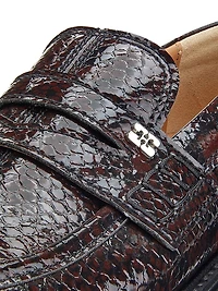 Everyday Snake-Embossed Loafers