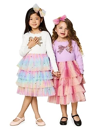 Baby Girl's, Little Girl's & Bow-Accented Tiered Tutu Dress