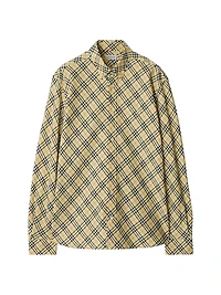 Check Cotton Button-Down Shirt