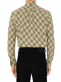 Check Cotton Button-Down Shirt