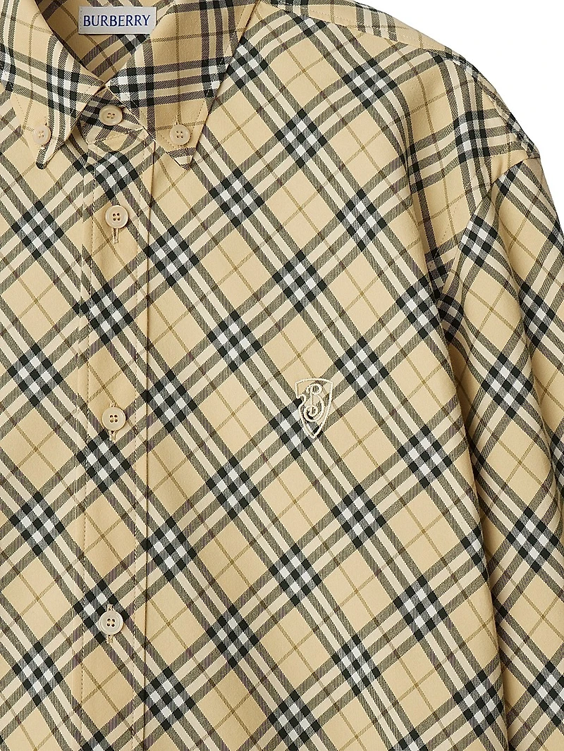 Check Cotton Button-Down Shirt
