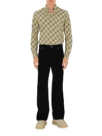 Check Cotton Button-Down Shirt