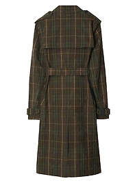 Check Cotton Trench Coat
