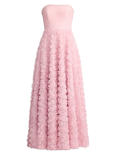 Wicked x Zac Posen Rose Appliqué Tulle Gown