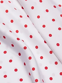 Polka Dot Silk Bias-Cut Sleeveless Maxi Dress