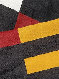 Toya Abstract Linen Wide-Leg Pants