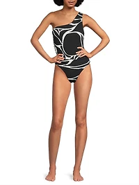 Porto Abstract One-Piece Swimsuit