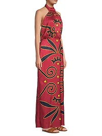 Domenica Halterneck Maxi Dress