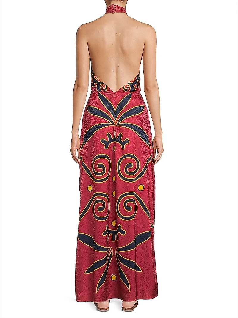 Domenica Halterneck Maxi Dress