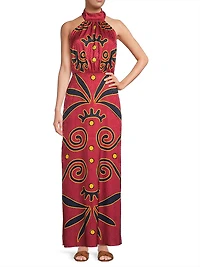 Domenica Halterneck Maxi Dress