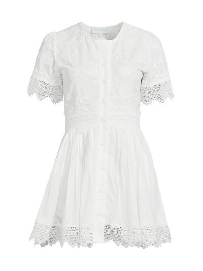 Core Margarita Embroidered Cotton Minidress