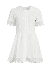 Core Margarita Embroidered Cotton Minidress